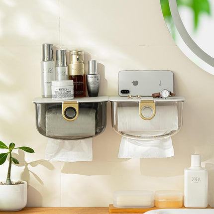 Modern Wall-Mounted Tissue Box & Storage Dispenser