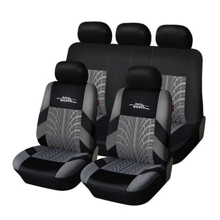 Universal Fit Embroidered Car Seat Covers with Tire Track Detail - Wnkrs