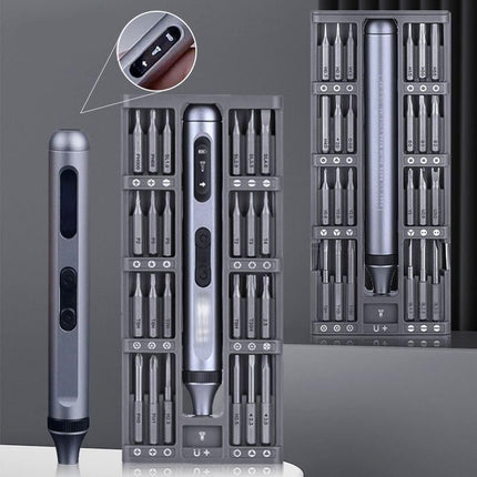 High-Efficiency Cordless Screwdriver Kit with LED Light and Type-C Fast Charging - Wnkrs