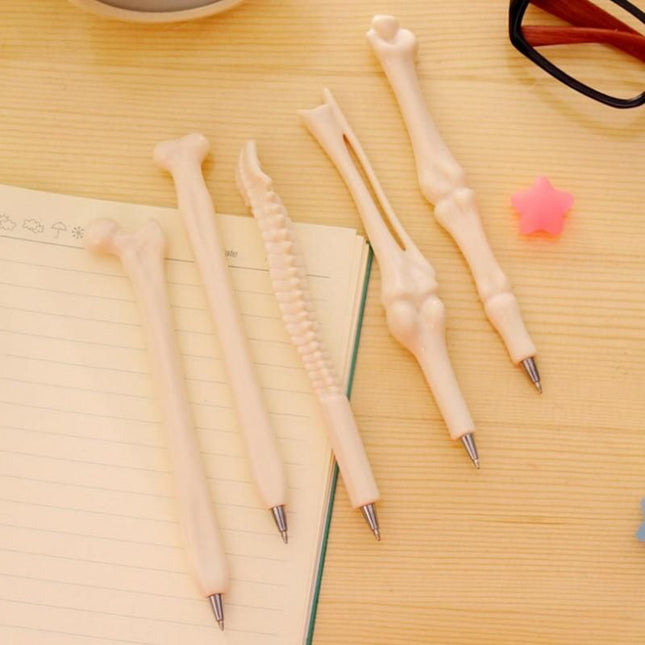 100 Pcs Bone-Design Blue Ballpoint Pens - Wnkrs