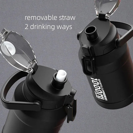 Insulated Stainless Steel Water Bottle with Removable Straw