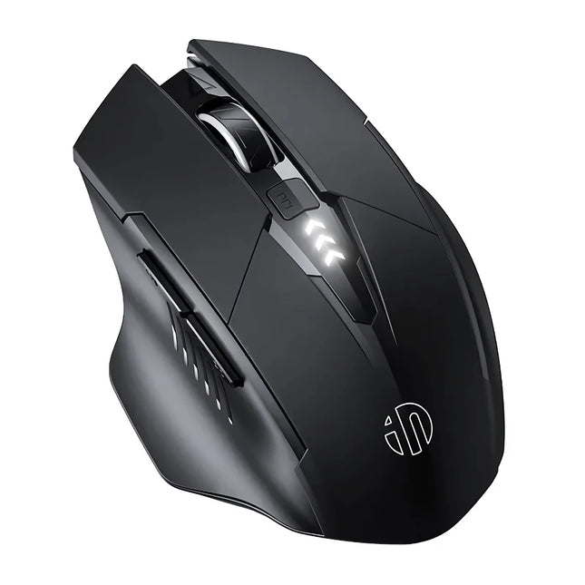 F1 Wireless Ergonomic Mouse - Rechargeable with Power Display & Silent Operation