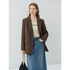 Blazer marrón chocolate / L