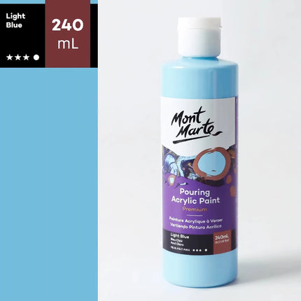 Pintura acrílica fluida de alto brillo de 240 ml: pigmento artístico resistente al agua y al sol