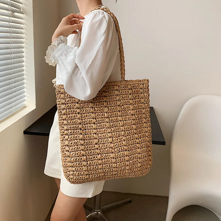 Summer Straw Tote Bag