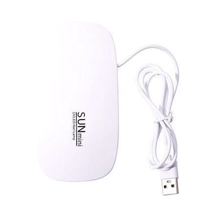 Minisecador de uñas portátil de 6 W con lámpara LED UV para uso doméstico con cable USB