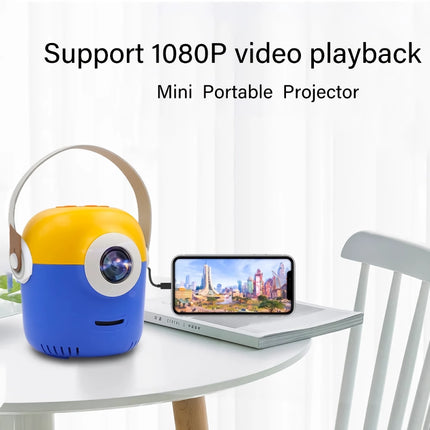 Miniproyector LED portátil USB, compatible con 1080P, reproductor multimedia para cine en casa