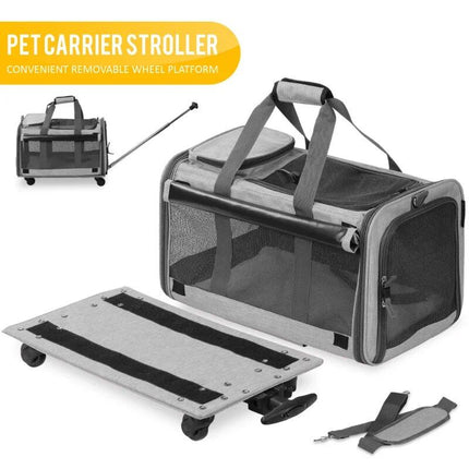 Mesh Dog Carrier with Wheels - Wnkrs