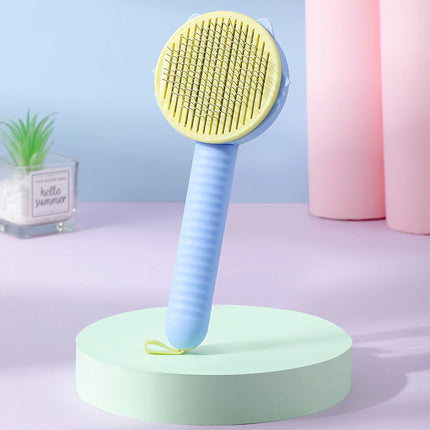 Brosse autonettoyante pour poils de chat et de chien avec élimination des poils en un seul clic