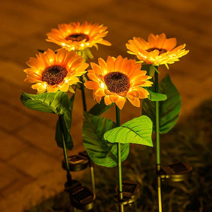 Solar Sunflower Garden Pathway Lights - Wnkrs