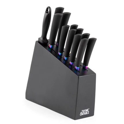 Rainbow Stainless Steel 13-Piece Knife Block Set - Wnkrs