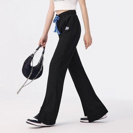 Pantalon évasé tendance fendu pour femme