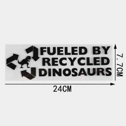 Recycled Dinosaurs - Eco-Inspired Vinyl Car Decal - Wnkrs