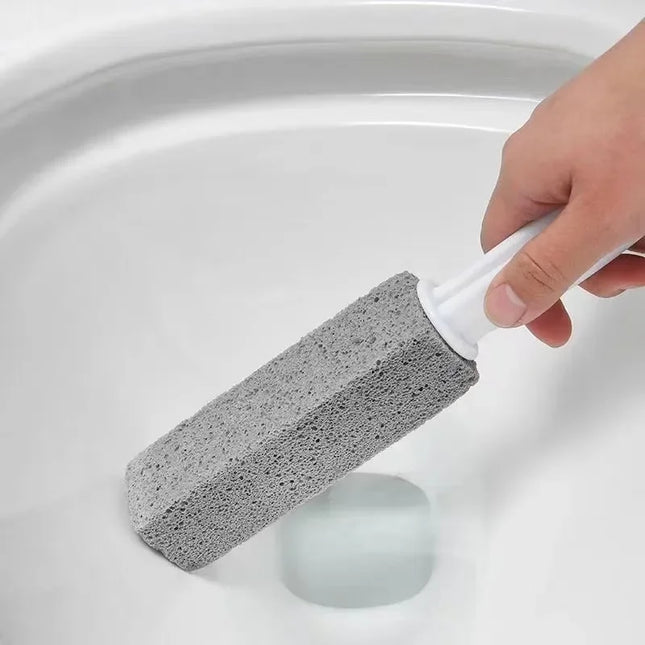 Brosse de nettoyage de toilettes en pierre ponce écologique - Éliminateur de taches et de calcaire