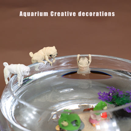 Lot de 3 mini décorations en résine pour aquarium en forme de poulpe 