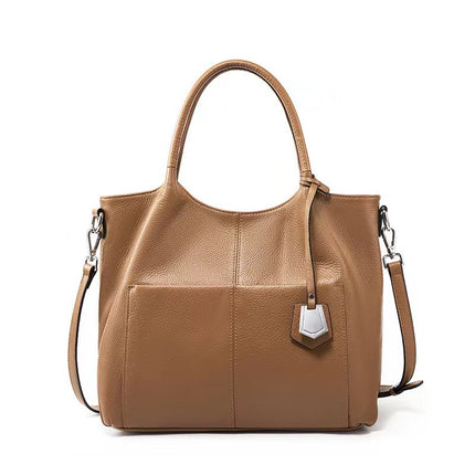 Sac à main fourre-tout grande capacité en cuir véritable pour femme