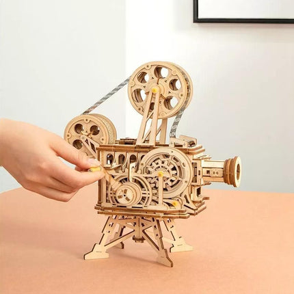 DIY 3D Wooden Film Projector Model Kit - Wnkrs