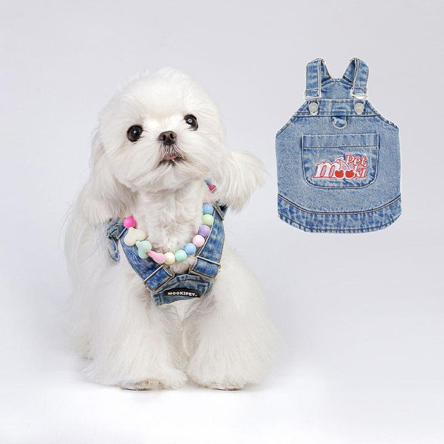 Gilet en jean et coton pour chien