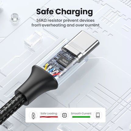 Cable de carga rápida USB-C de 3 A