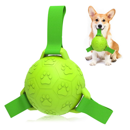 Ballon de football interactif pour chien avec sangles