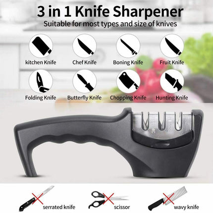 KNIFE SHARPENER Ceramic Tungsten Kitchen Knives Blade Sharpening System Tool USA - Wnkrs