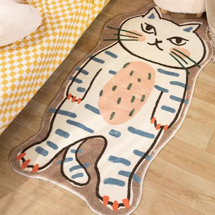 Tapis de décoration de salon de dessin animé - Motif de chat mignon