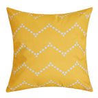 Yellow with white square zigzag