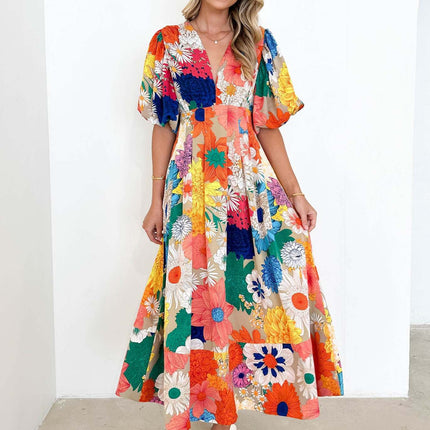 Robe d'été à imprimé nouveau tempérament pour femme