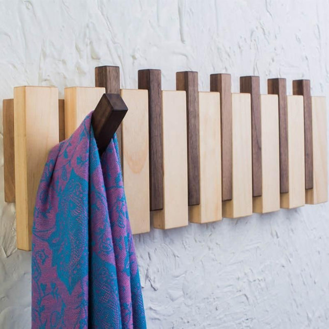 Wall-Mounted Wooden Coat & Hat Rack - Wnkrs