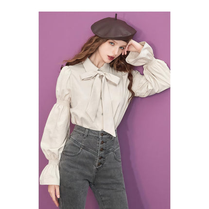 Blusa informal de oficina de manga larga de otoño