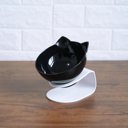 Ergonomic Double Bowls Pet Feeder with Raised Stand for Cats and Dogs