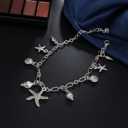 Bracelet de cheville avec pendentif étoile de mer de Bohème