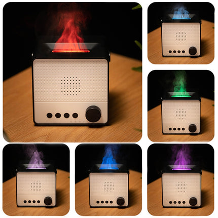 Humidificador ultrasónico con difusor de aroma USB Fire Flame con altavoz Bluetooth