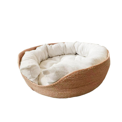 Handmade Bamboo Weaving Cat & Puppy Bed