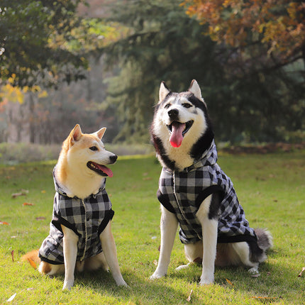 Manteau d'hiver pour grand chien avec capuche amovible