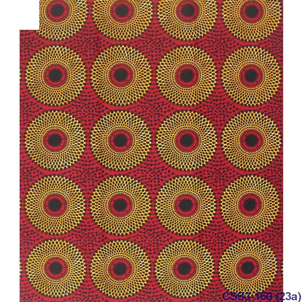 Cotton African Indian Printed Geometric Waxed Fabric - Wnkrs