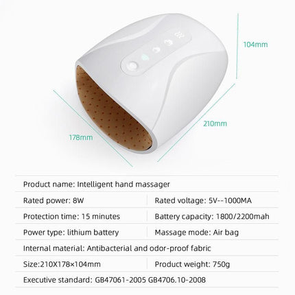 Wireless Hand Massager with Heat & Air Pressure for Stress Relief - Wnkrs