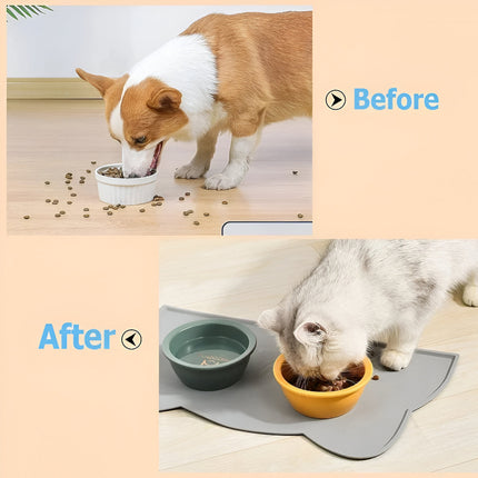 Tapis d'alimentation imperméable en silicone pour chiens et chats