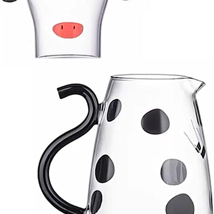 Cow Carafe Pitcher Cow Water Pitcher With Cup Bedside Water Carafe Cow Glass Set Cow Pitcher Water Carafe With Glass Cup For Nightstand - Wnkrs