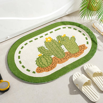 Tapis de sol absorbant antidérapant à motif floral doux pour la maison