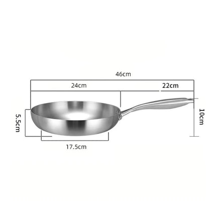 Sartén de acero inoxidable de 24 cm