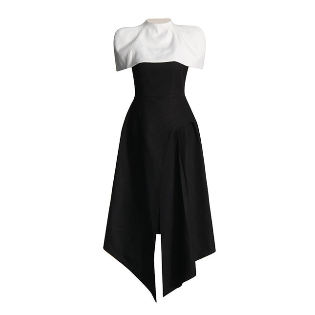 Vestido con abertura y tirantes nuevos de moda para mujer