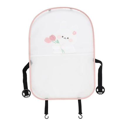 Cute Bear & Rabbit Cartoon Car Seat Kick Mat - Wnkrs