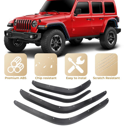 Juego de guardabarros delantero y trasero para Jeep Wrangler