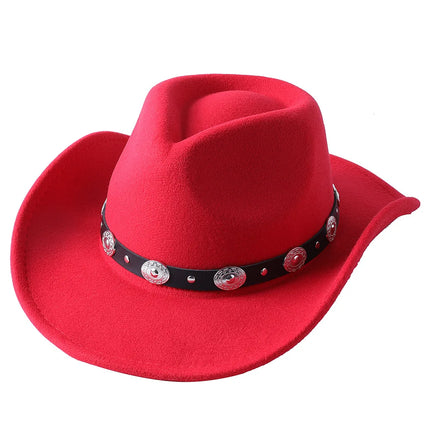 Sombrero fedora de vaquero unisex engrosado: accesorio elegante para otoño e invierno