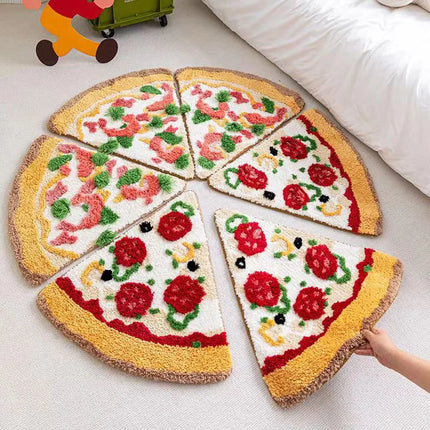 Tapis de bain moelleux touffeté à pizza