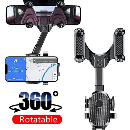 360° Rotating Car Rearview Mirror Phone Mount - Wnkrs