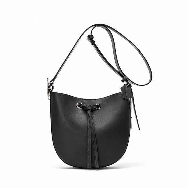 Leather Bucket Handbag