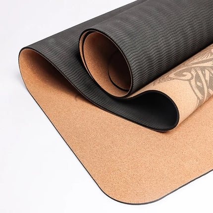 Tapis de yoga en liège naturel TPE de 6 mm