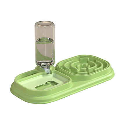 Distributeur d'eau automatique 2 en 1 pour animaux de compagnie et bol pour chat Slow Food